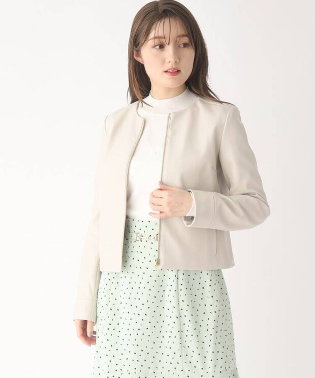 index定番のシンセティックレザージャケット
