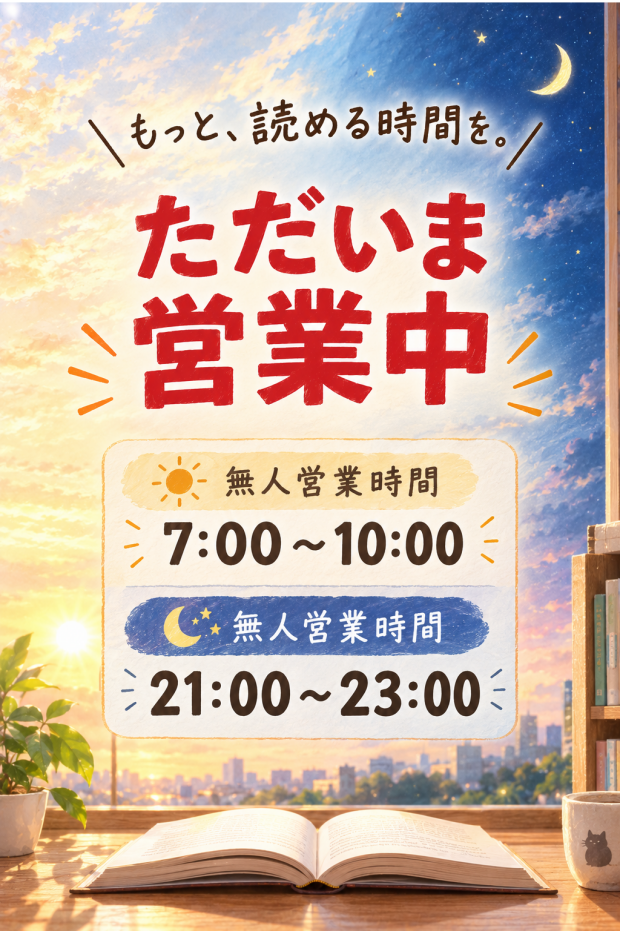 無人営業のお知らせ