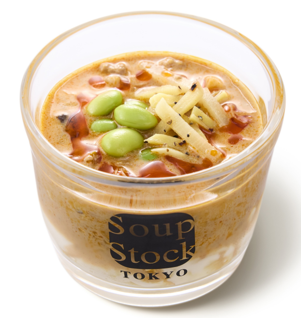 冷たいごま豆乳坦々スープ